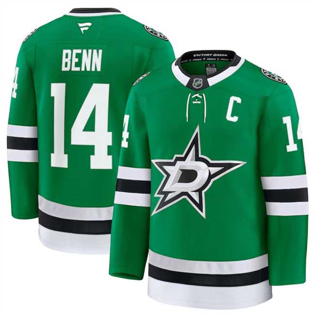 Men%27s Dallas Stars #14 Jamie Benn Green 2024-25 Home Stitched Hockey Jersey Dzhi